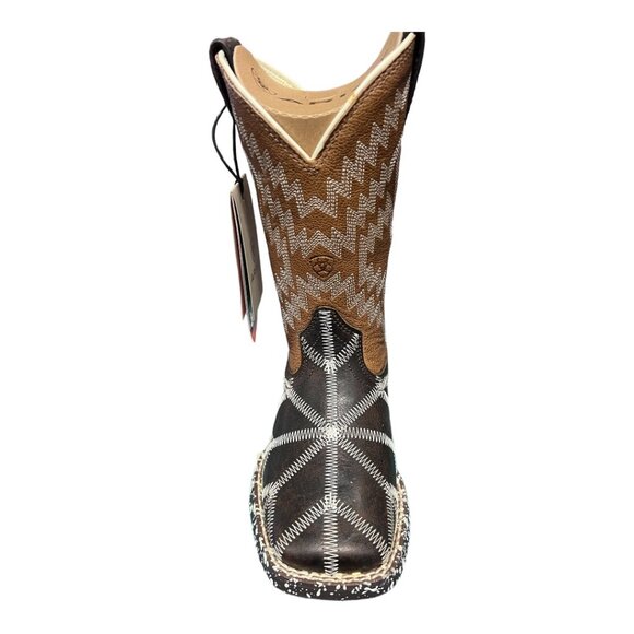 ARIAT KIDS BOOT IN PHANTON TYCOON Black And Brown And White Size 9.5 - Picture 5 of 6